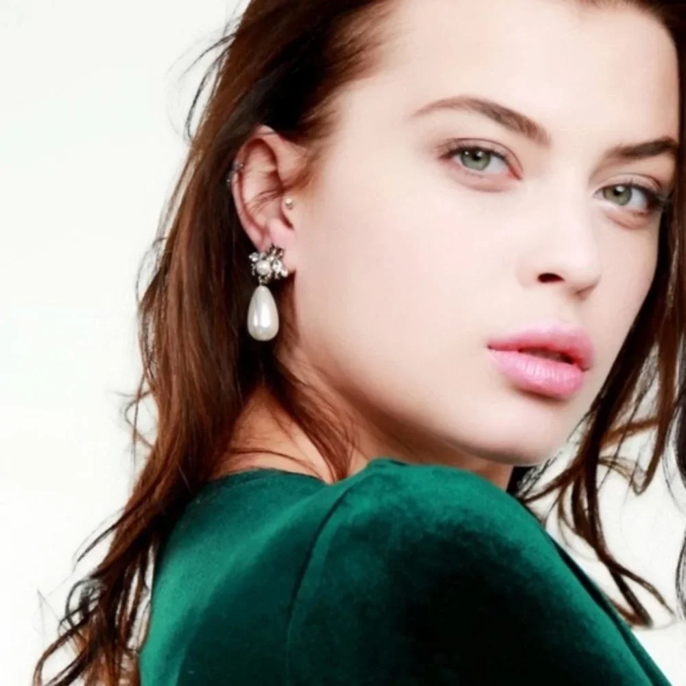 Anthropologie Vintage Insect pearl drop earrings